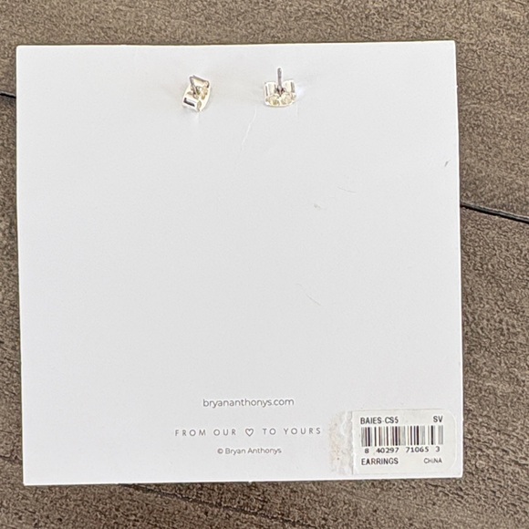 Bryan Anthonys Gold Floral Stud Earrings - Picture 2 of 2